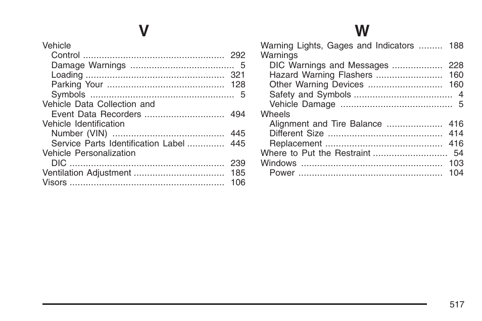 Cadillac CTS User Manual | Page 517 / 518