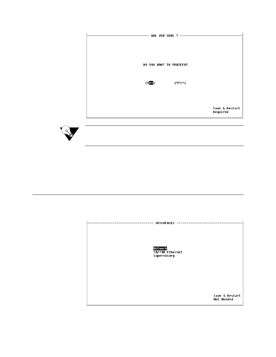 Save and restart, Interfaces, Save and restart -6 | Interfaces -6 | Verilink T1 Access Router (34-00327) Product Manual User Manual | Page 114 / 197