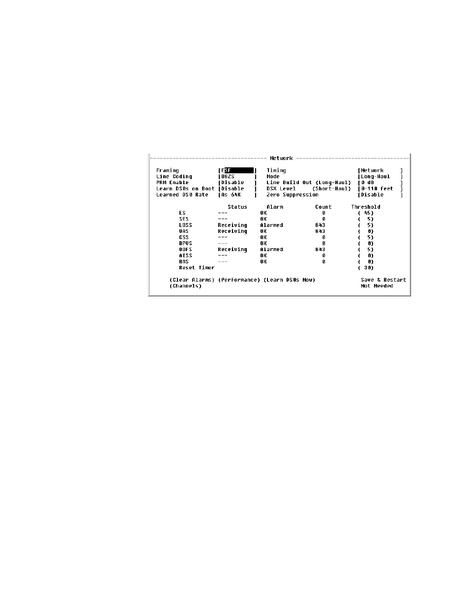 Network screen, Network screen -7 | Verilink T1 Access Router (34-00327) Product Manual User Manual | Page 115 / 197