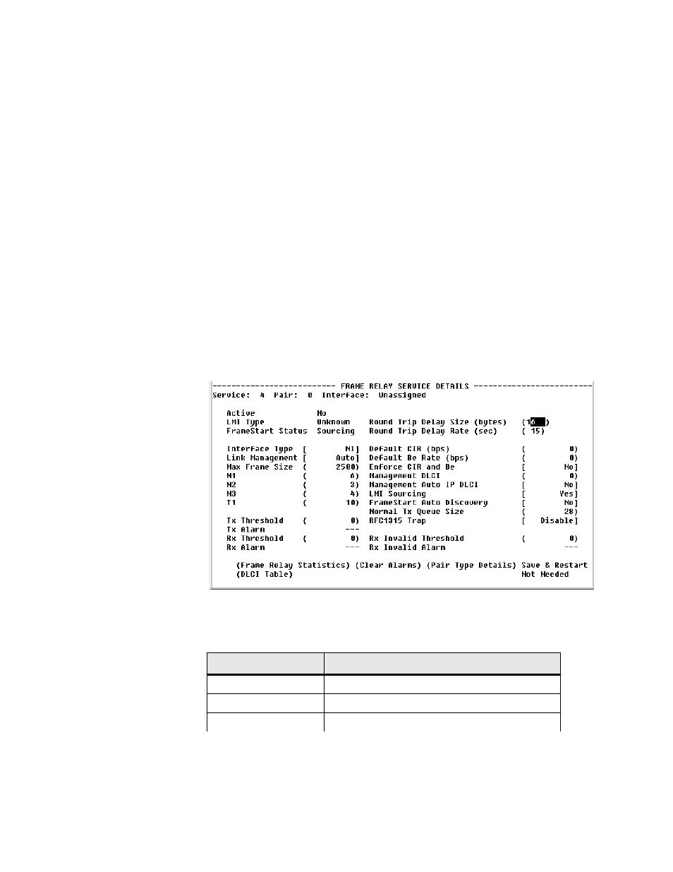 Frame relay service details screen, Frame relay service details screen -17 | Verilink T1 Access Router (34-00327) Product Manual User Manual | Page 125 / 197