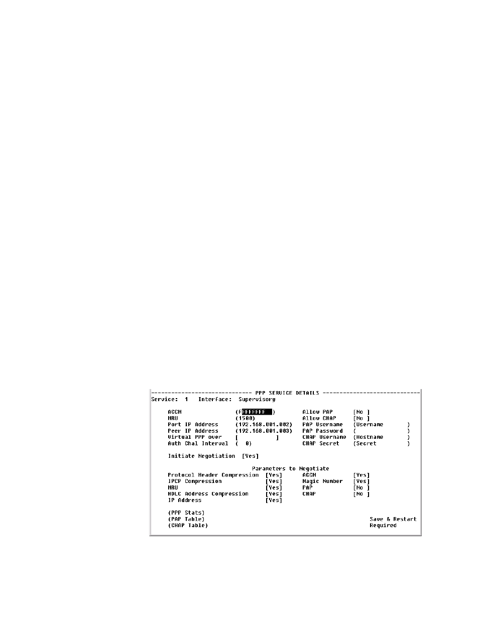 Ppp service details screen, Ppp service details screen -23 | Verilink T1 Access Router (34-00327) Product Manual User Manual | Page 131 / 197