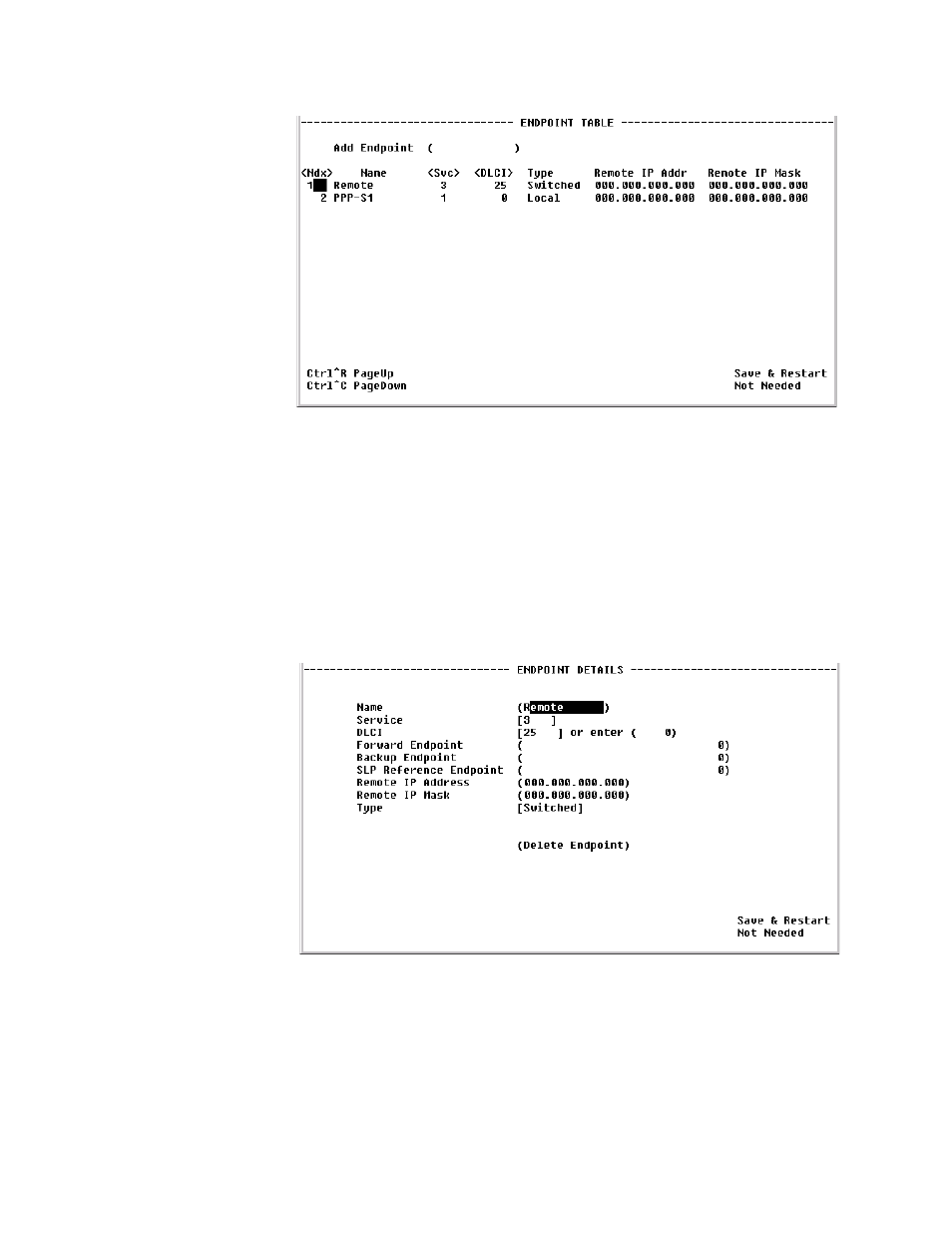 Endpoint details screen, Endpoint details screen -29 | Verilink T1 Access Router (34-00327) Product Manual User Manual | Page 137 / 197