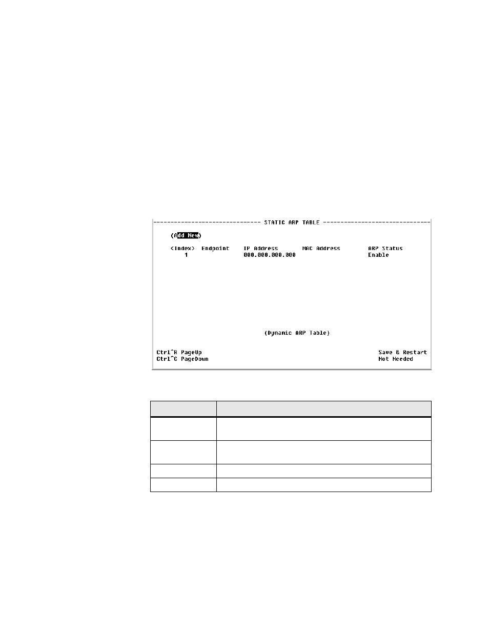 Static arp table screen, Static arp table screen -53 | Verilink T1 Access Router (34-00327) Product Manual User Manual | Page 161 / 197