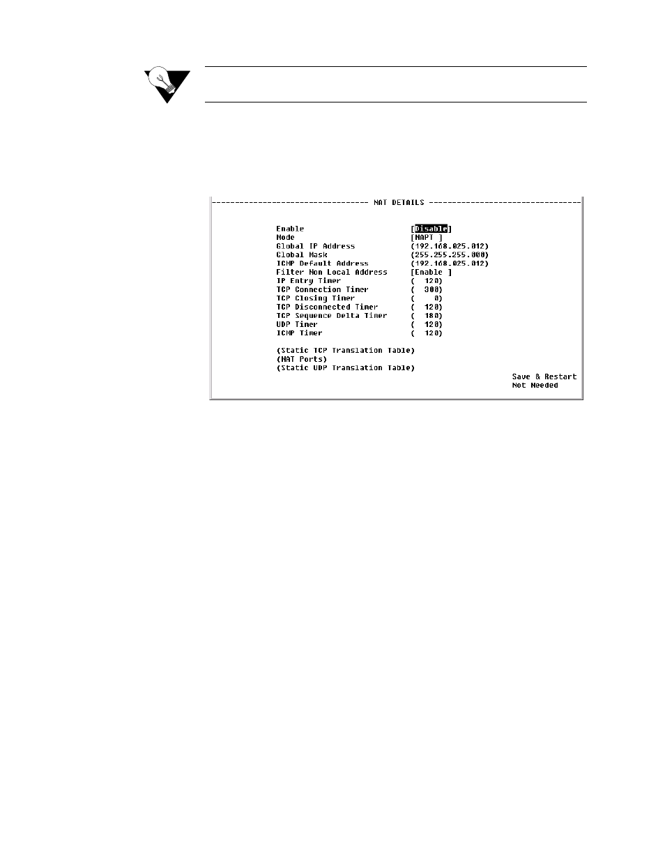 Nat details screen, Nat details screen -74 | Verilink WANsuite 5130 (34-00298.L) Product Manual User Manual | Page 202 / 263