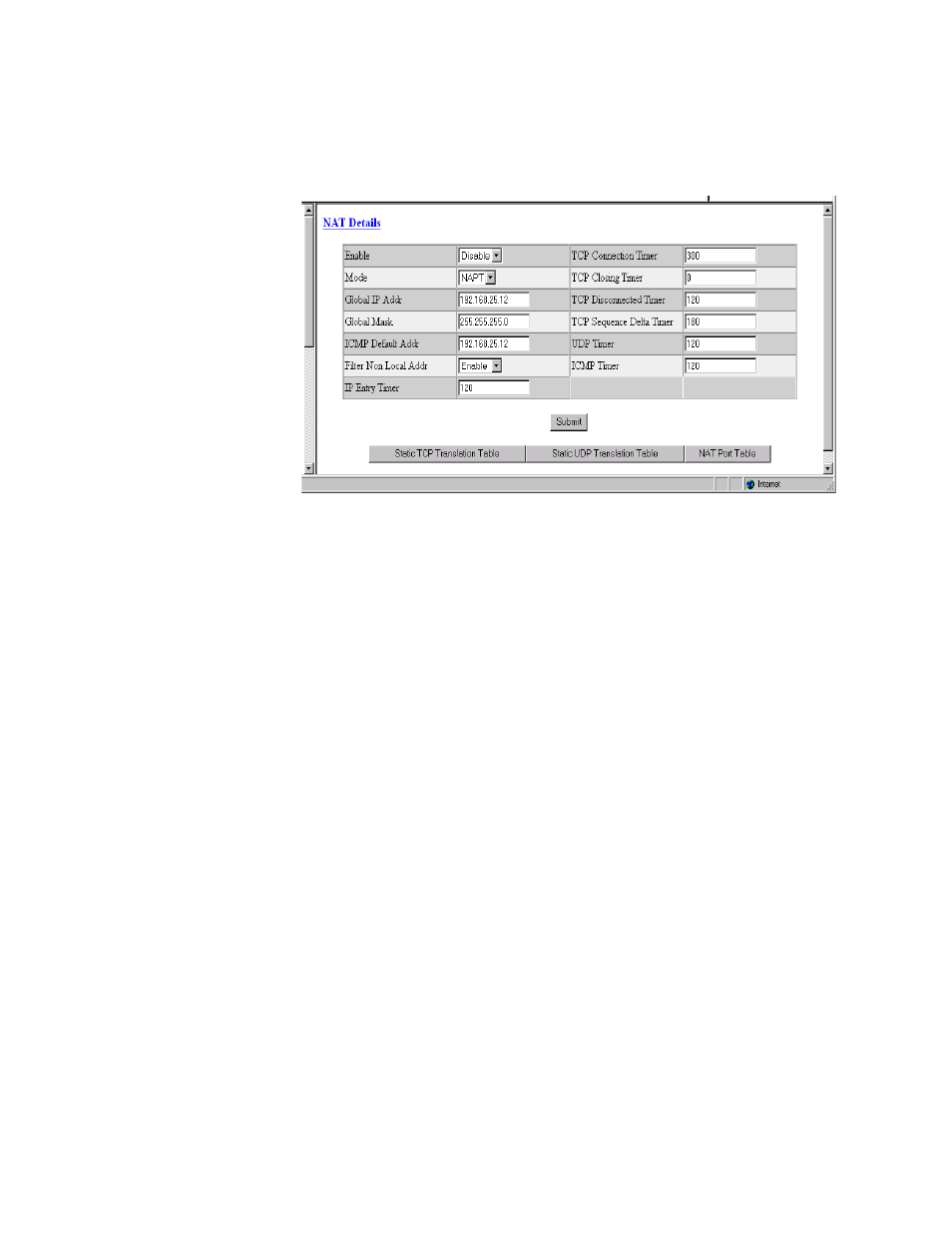 Nat details screen, Nat details screen -74 | Verilink WANsuite 5165 (34-00301.H) Product Manual User Manual | Page 104 / 235