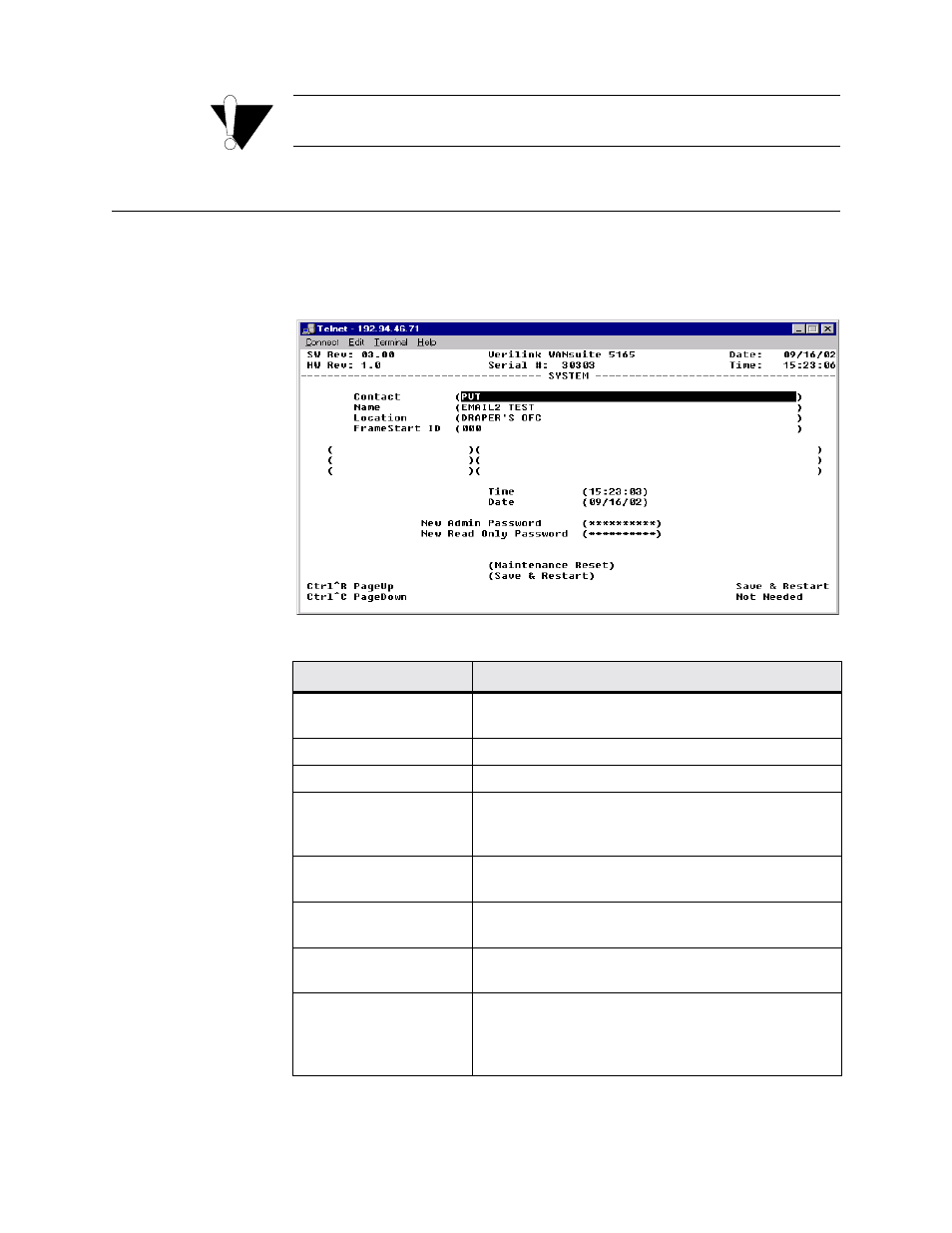 System screen, System screen -4 | Verilink WANsuite 5165 (34-00301.H) Product Manual User Manual | Page 128 / 235