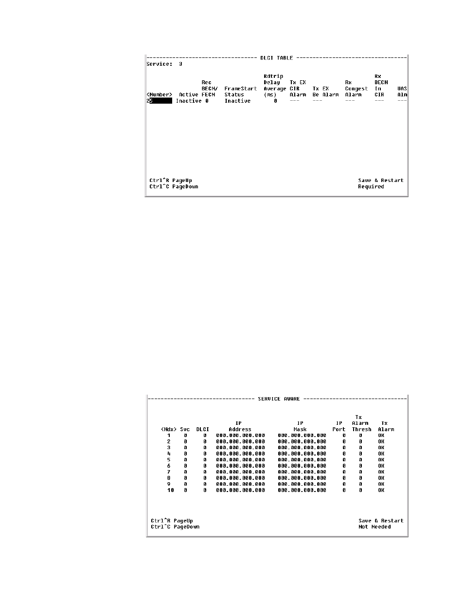 Service aware screen, Service aware screen -49 | Verilink WANsuite 5165 (34-00301.H) Product Manual User Manual | Page 173 / 235