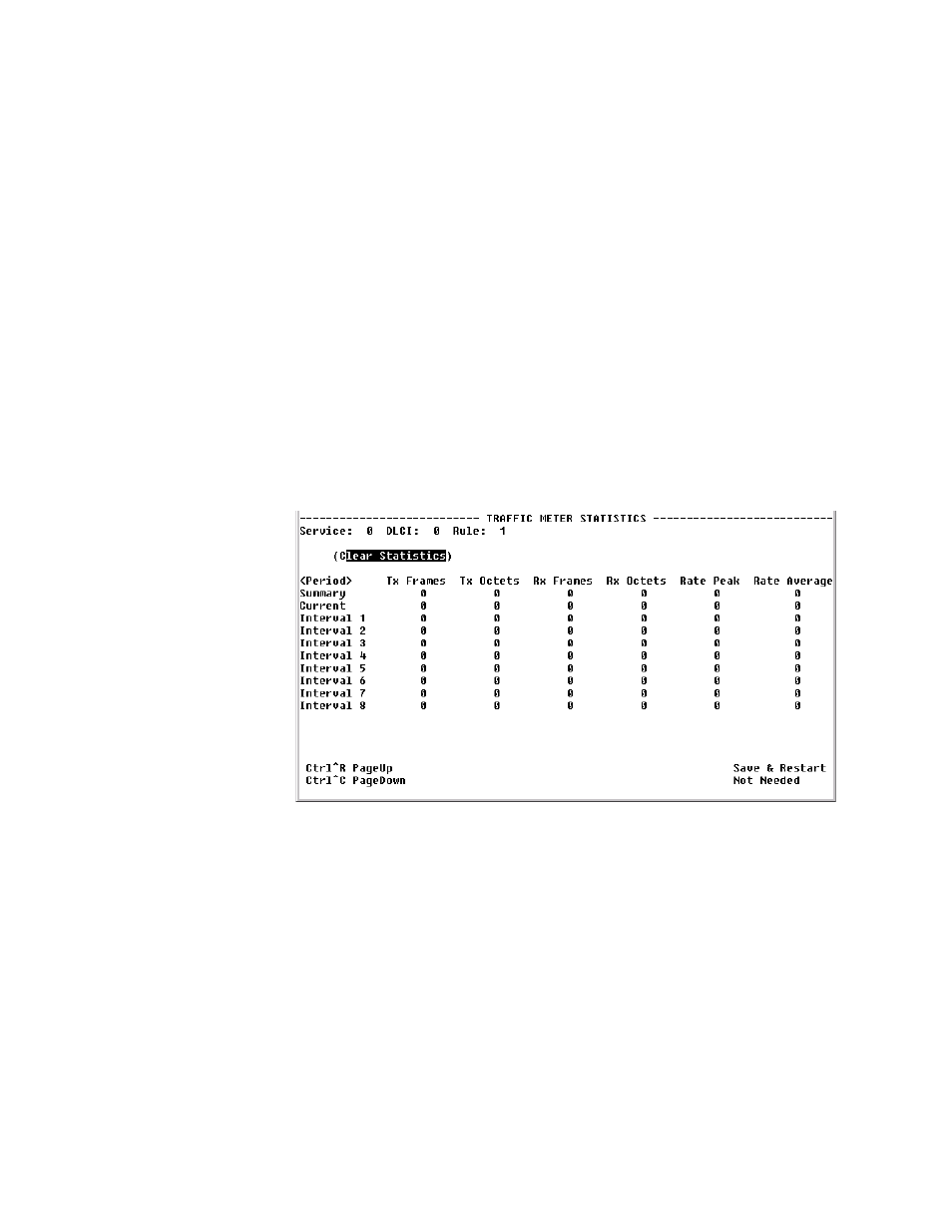 Traffic meter statistics screen, Traffic meter statistics screen -51 | Verilink WANsuite 5165 (34-00301.H) Product Manual User Manual | Page 175 / 235