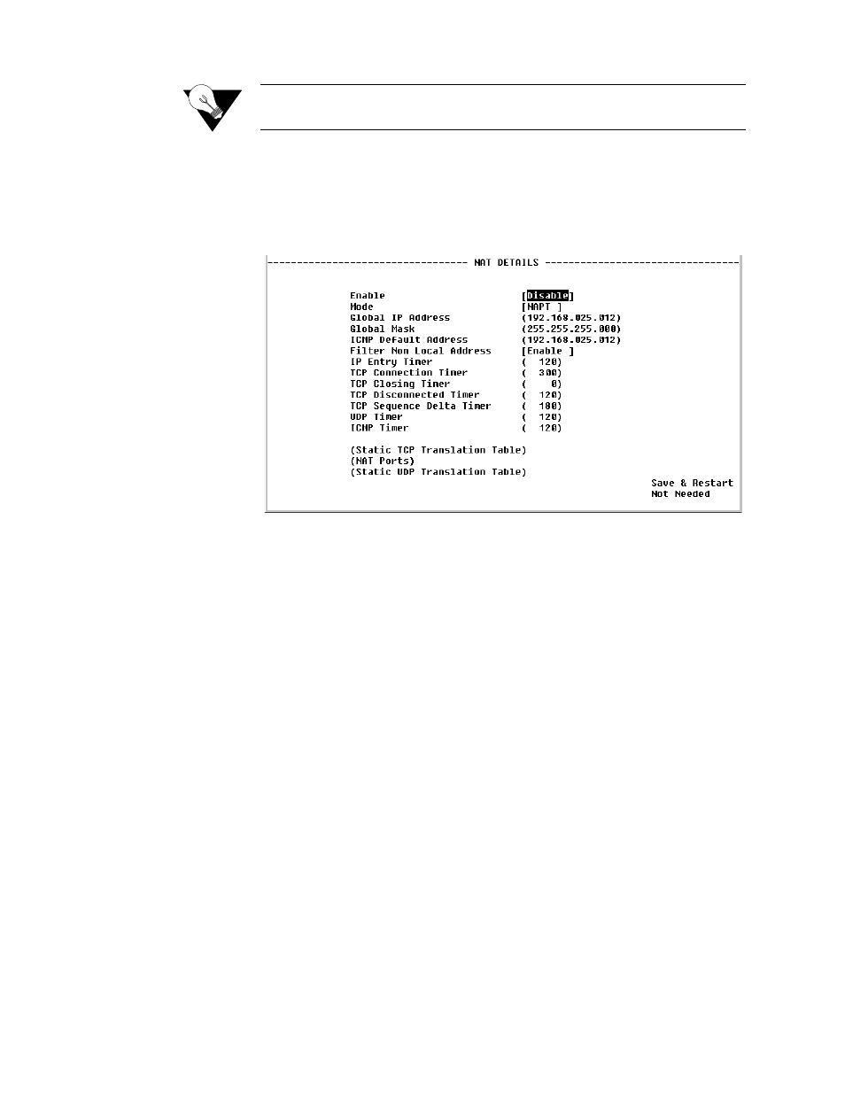 Nat details screen, Nat details screen -74 | Verilink WANsuite 5165 (34-00301.H) Product Manual User Manual | Page 198 / 235
