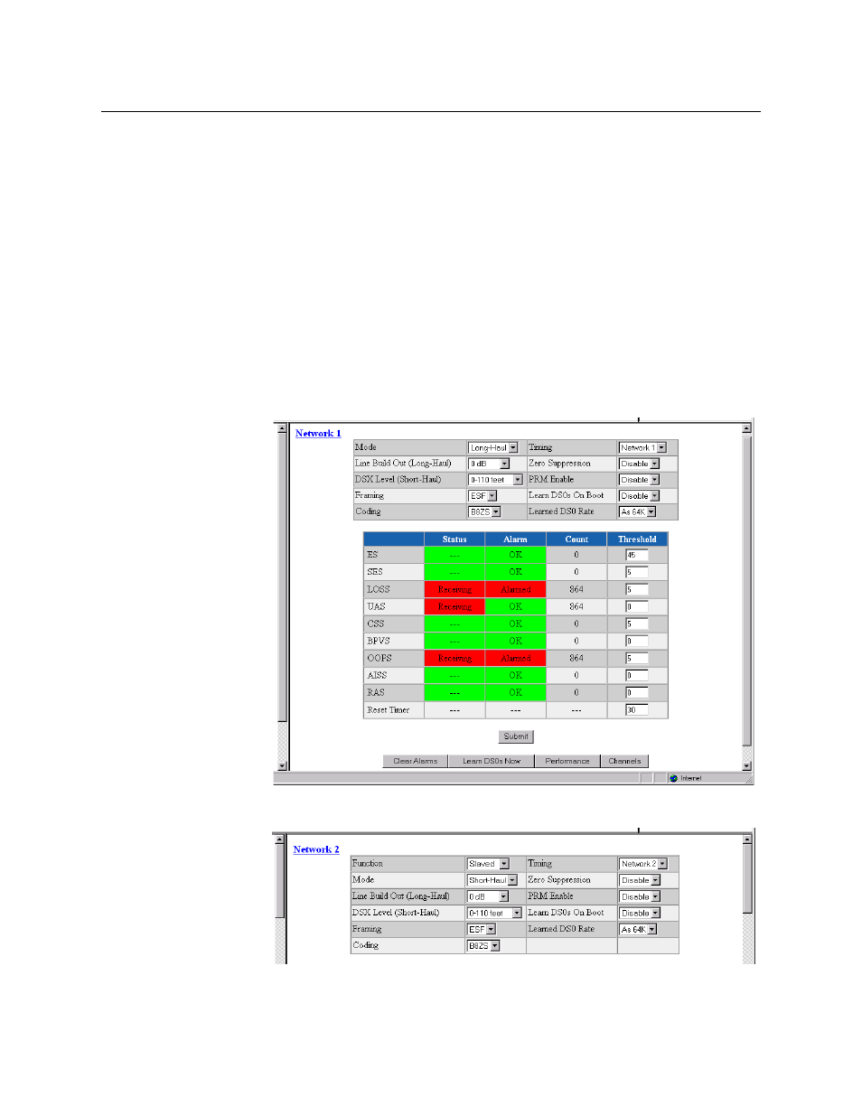 Interfaces, Network screens, Interfaces -5 | Network screens -5 | Verilink WANsuite 5165 (34-00301.H) Product Manual User Manual | Page 35 / 235