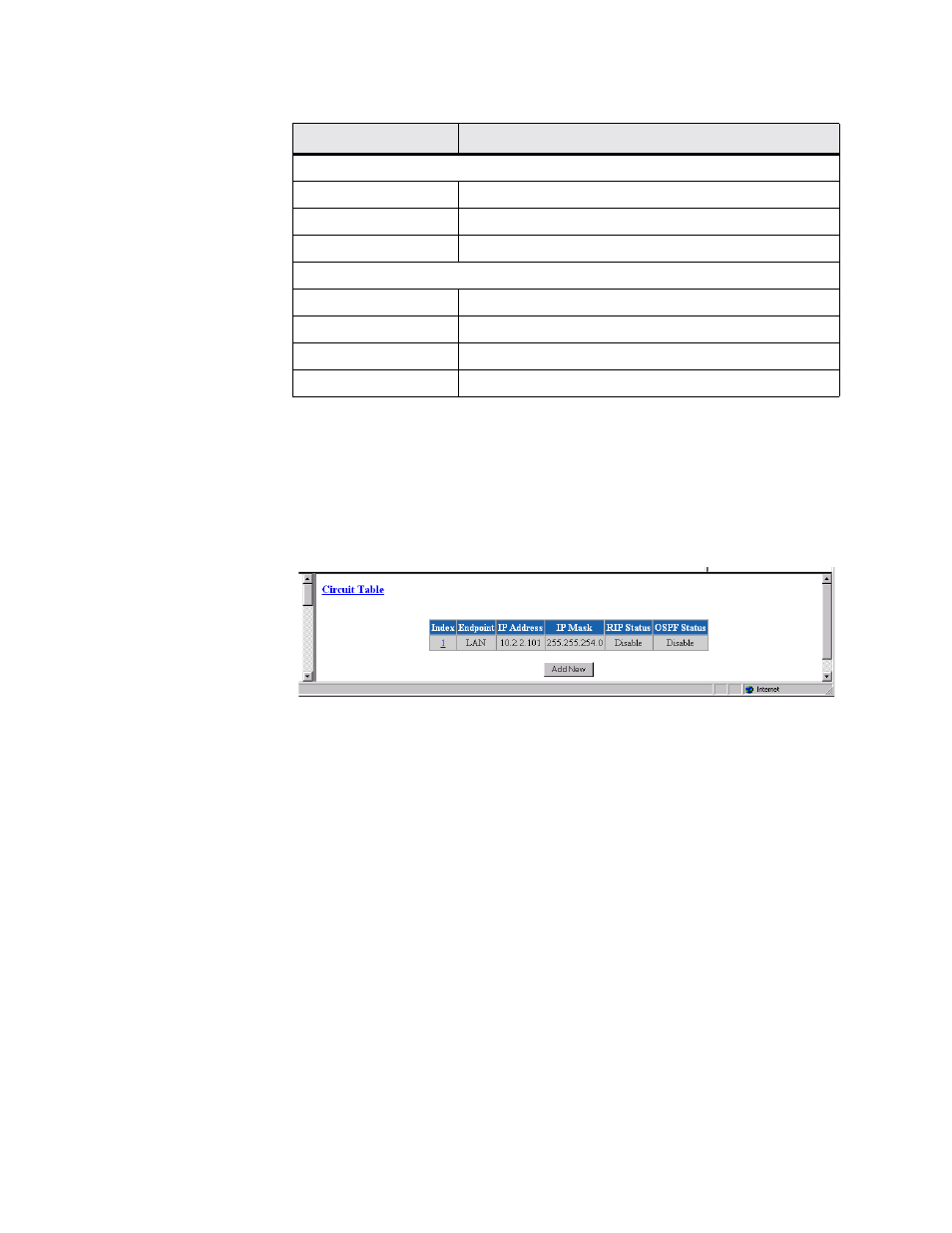 Circuit table screen, Circuit table screen -60 | Verilink WANsuite 5165 (34-00301.H) Product Manual User Manual | Page 90 / 235