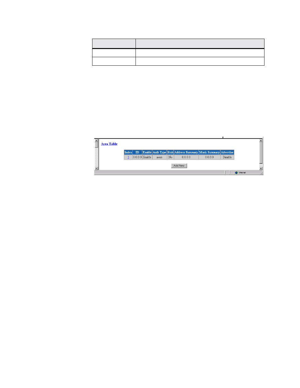 Area table screen, Area table screen -68 | Verilink WANsuite 5165 (34-00301.H) Product Manual User Manual | Page 98 / 235
