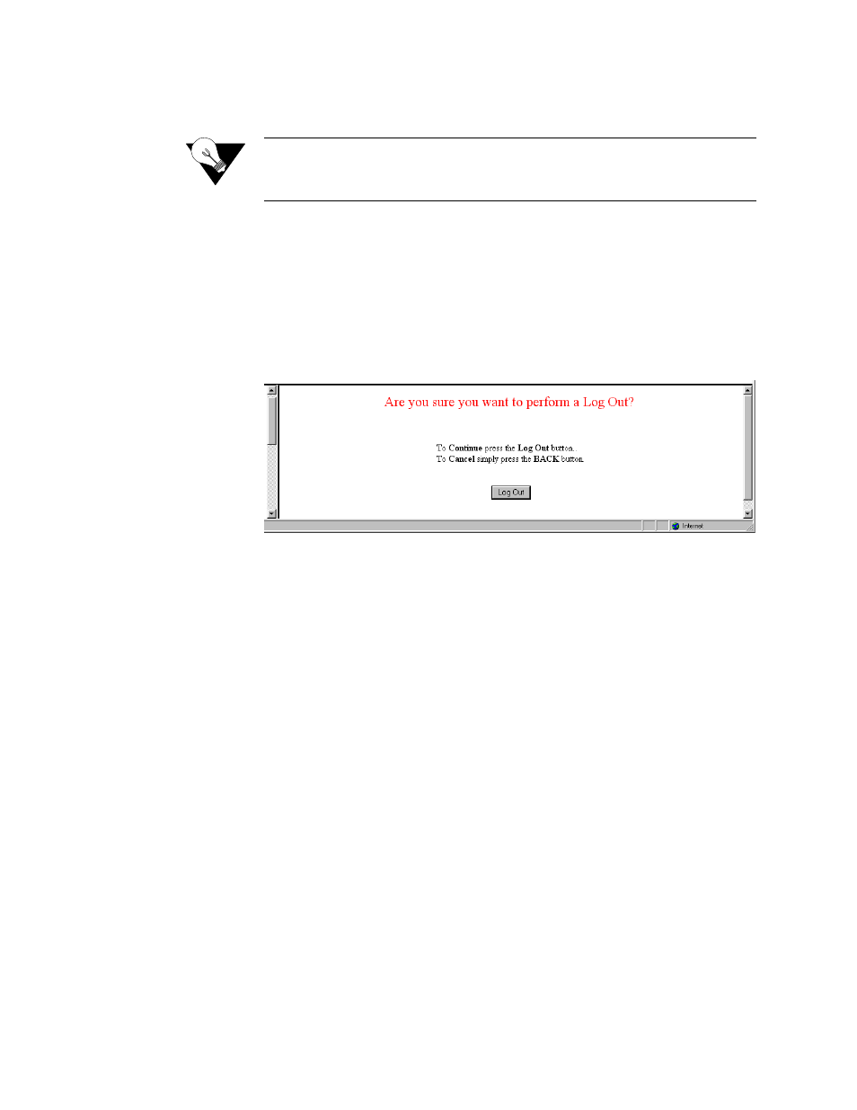 Log out, In-band management, Use of connected local router | Log out -84 in-band management -84, Use of connected local router -84 | Verilink WANsuite 5230 (34-00304.F) Product Manual User Manual | Page 114 / 233