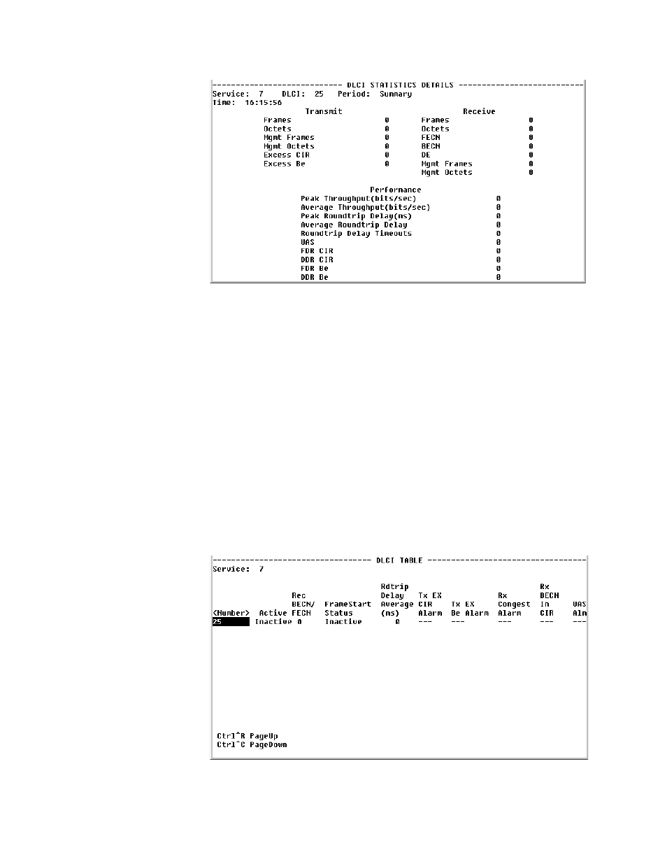 Dlci table screen, Dlci table screen -44 | Verilink WANsuite 5230 (34-00304.F) Product Manual User Manual | Page 160 / 233