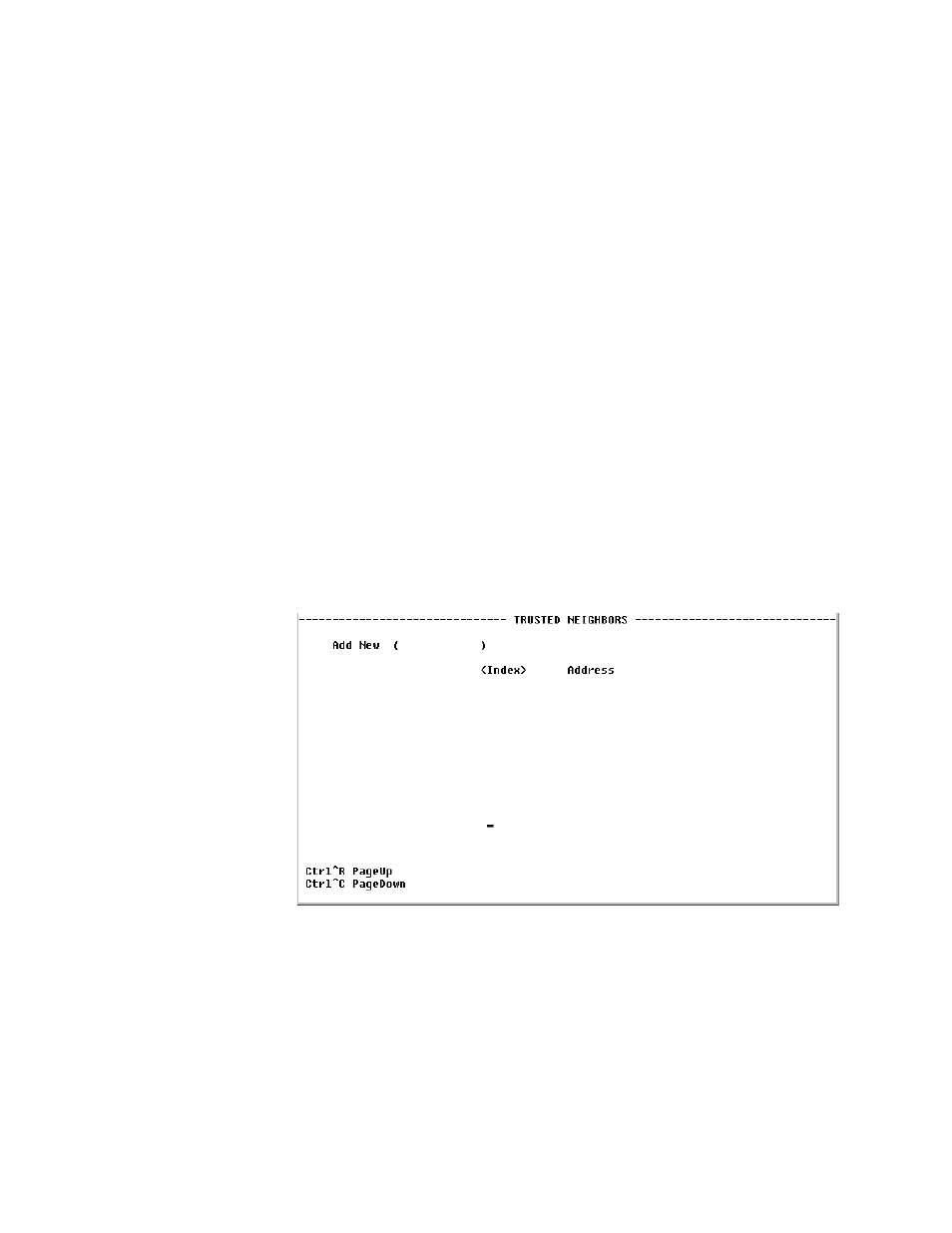 Trusted neighbors screen, Area table screen, Trusted neighbors screen -63 area table screen -63 | Verilink WANsuite 5230 (34-00304.F) Product Manual User Manual | Page 179 / 233
