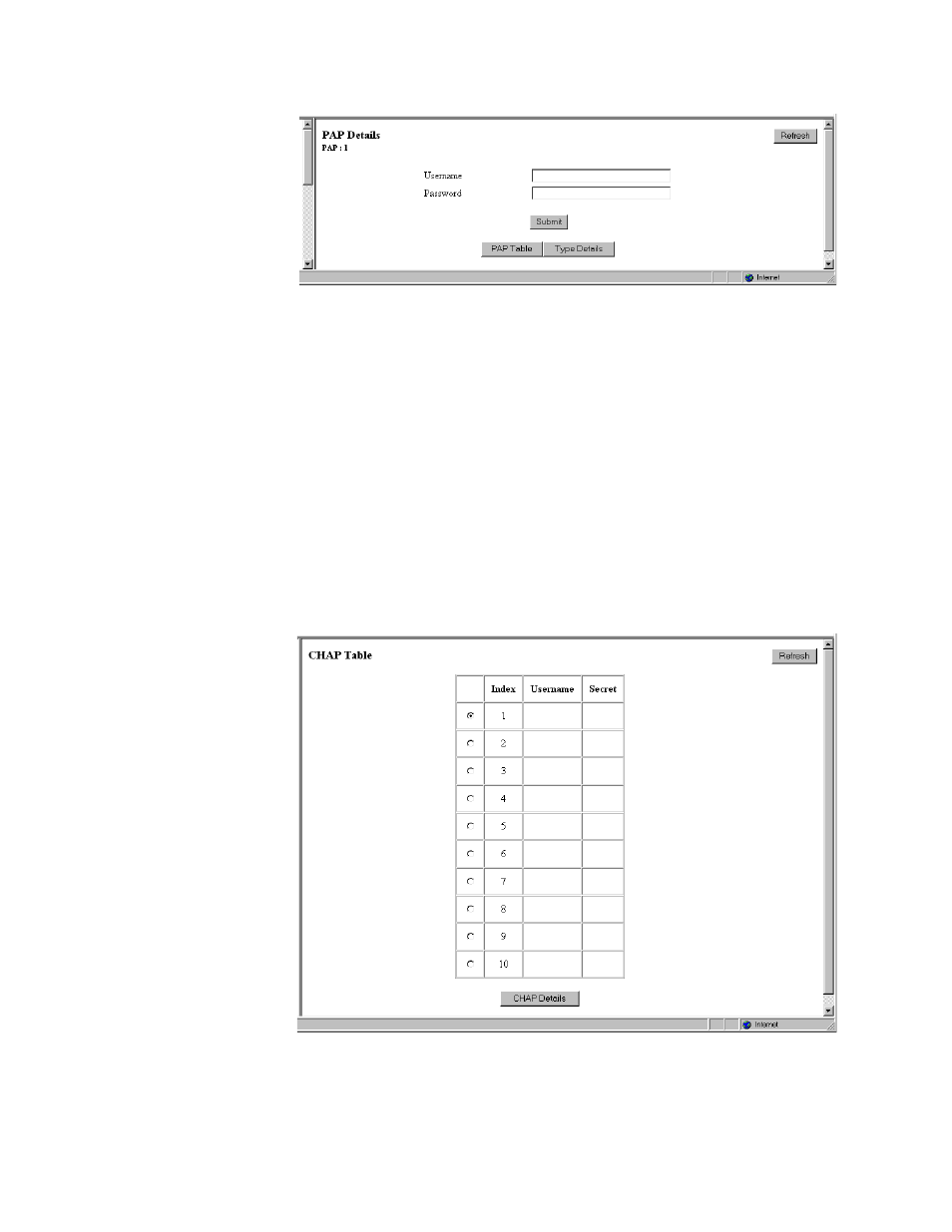 Chap table, Chap table -35 | Verilink WANsuite 5230 (34-00304.F) Product Manual User Manual | Page 65 / 233