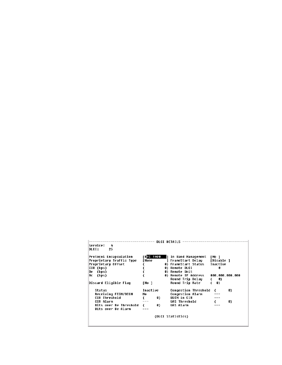 Endpoint service details screen, Dlci details screen | Verilink WANsuite 5330 (34-00302.F) Product Manual User Manual | Page 107 / 135