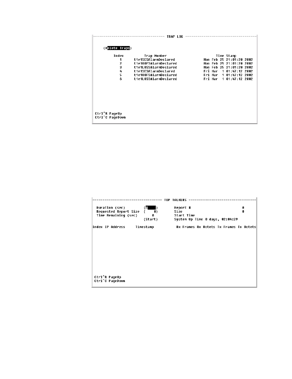 Top talkers screen, Top talkers screen -42 | Verilink WANsuite 5330 (34-00302.F) Product Manual User Manual | Page 120 / 135