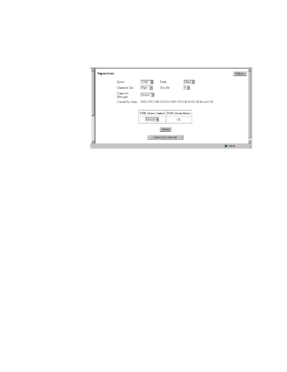 Supervisory screen, Current pin status, Supervisory screen -12 | Current pin status -12 | Verilink WANsuite 5330 (34-00302.F) Product Manual User Manual | Page 40 / 135