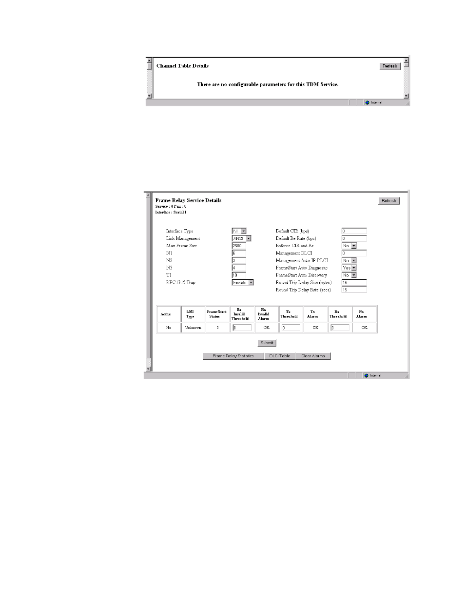 Frame relay service details screen, Frame relay service details screen -16 | Verilink WANsuite 5330 (34-00302.F) Product Manual User Manual | Page 44 / 135