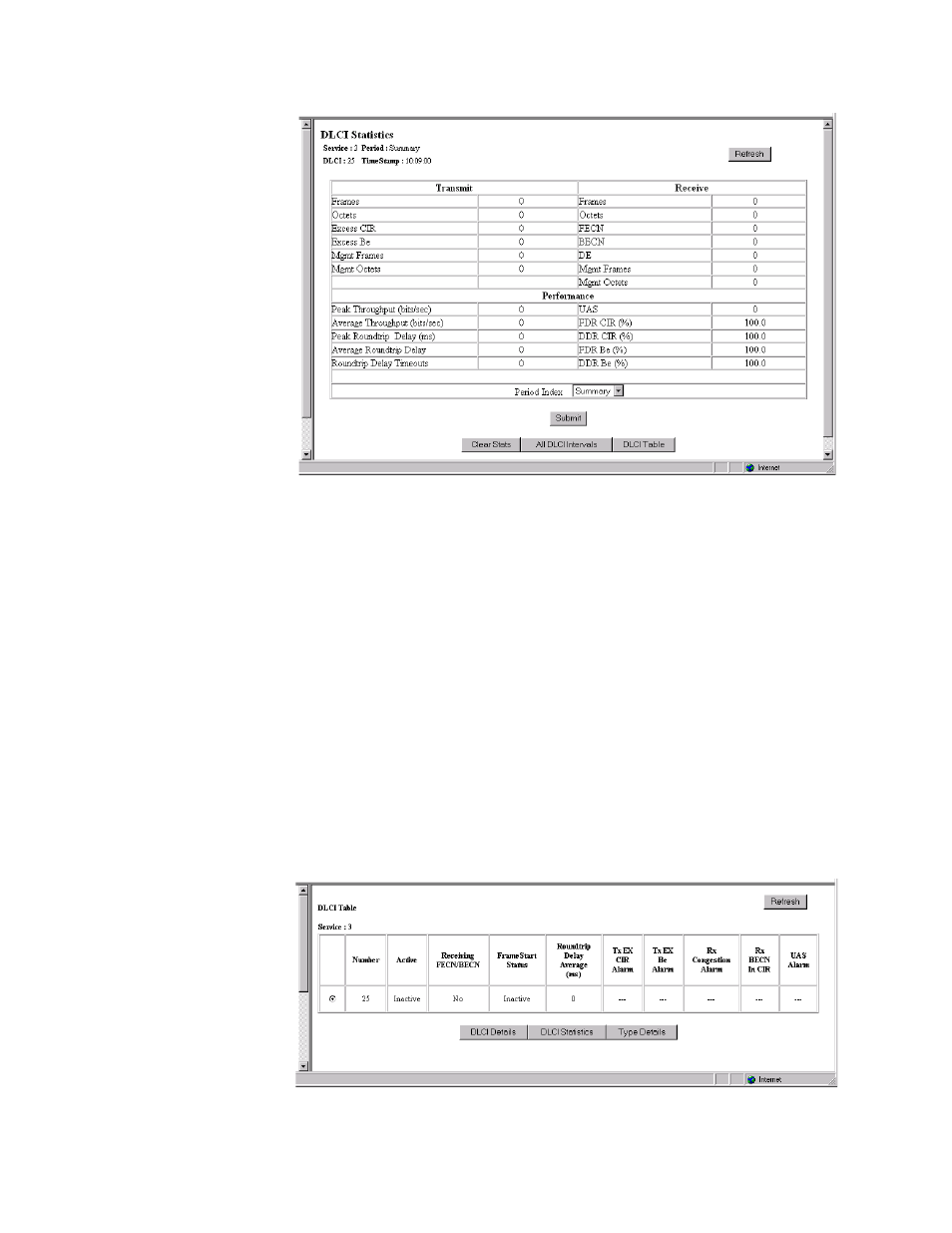 Dlci table screen 3-35 | Verilink WANsuite 5330 (34-00302.F) Product Manual User Manual | Page 63 / 135