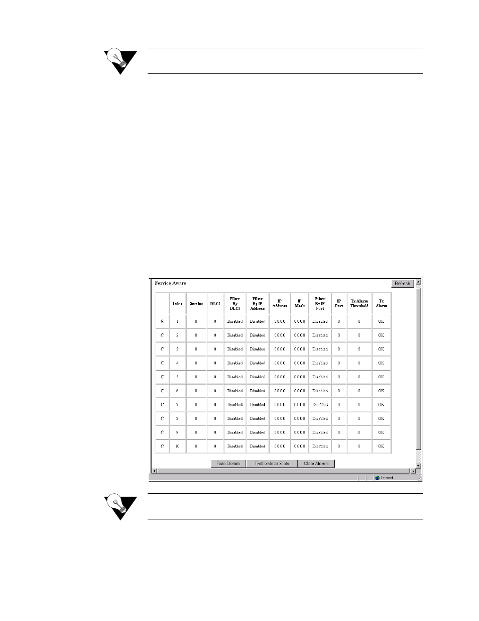 Service aware screen, Service aware screen -36 | Verilink WANsuite 5330 (34-00302.F) Product Manual User Manual | Page 64 / 135