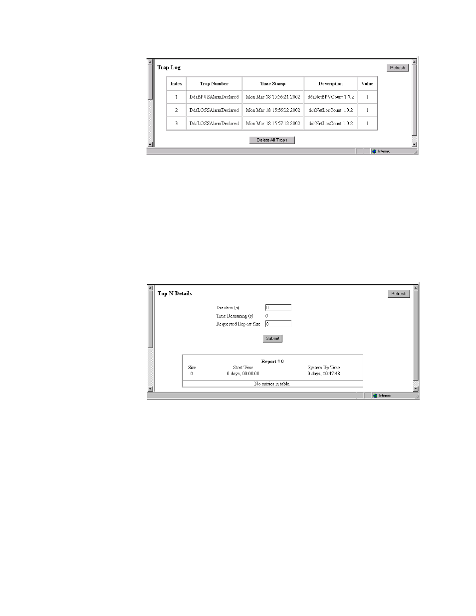 Top n details (top talkers) screen, Top n details (top talkers) screen -44 | Verilink WANsuite 5330 (34-00302.F) Product Manual User Manual | Page 72 / 135