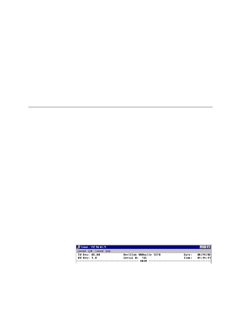 Chapter 4 vt100 interface, Introduction, Accessing the vt100 interface | Screen components, Introduction -1, Chapter 4, "vt100 interface, Vt100 i, Nterface | Verilink WANsuite 5370 (34-00310.D) Product Manual User Manual | Page 117 / 235