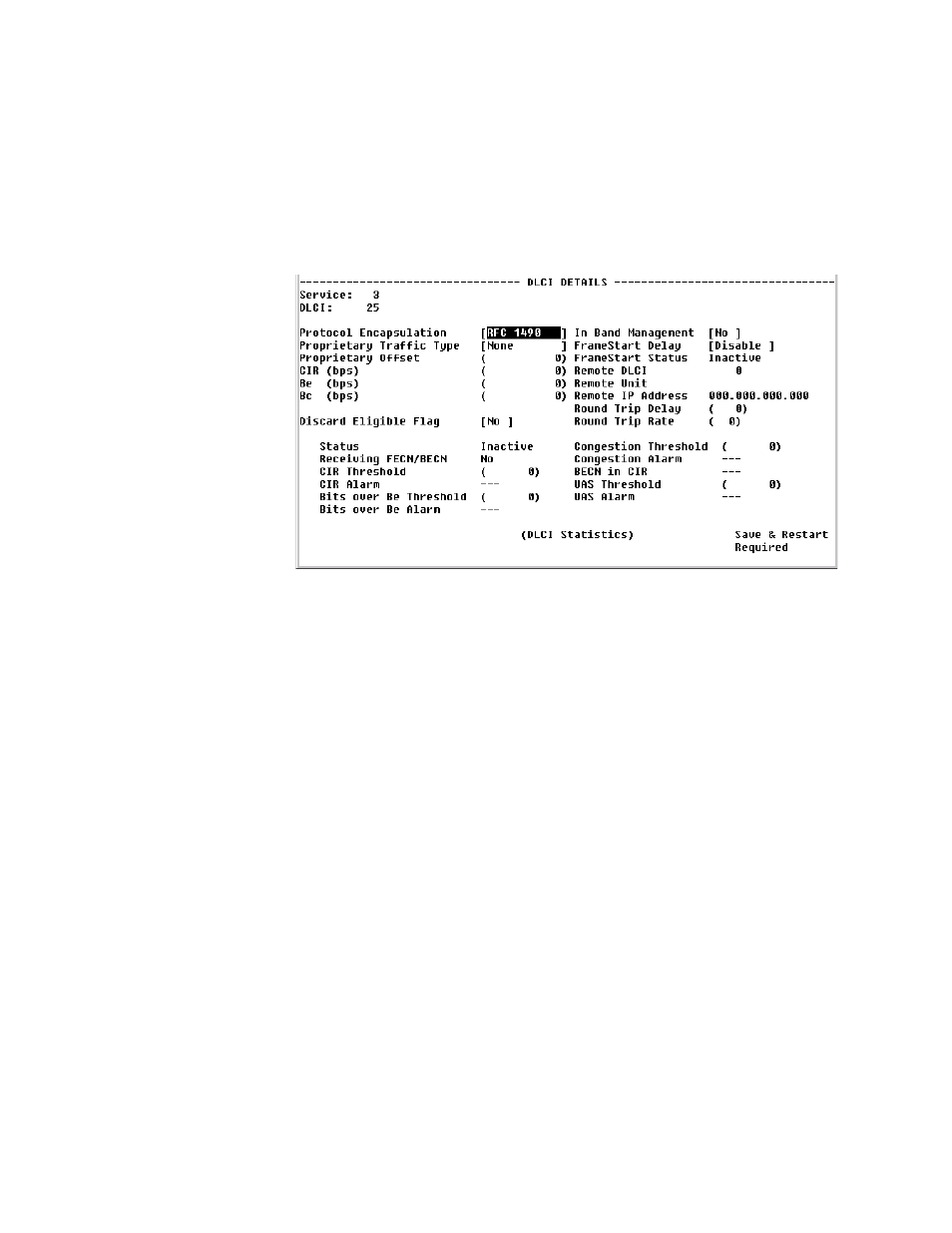 Dlci details screen, Dlci details screen -36 | Verilink WANsuite 5370 (34-00310.D) Product Manual User Manual | Page 152 / 235