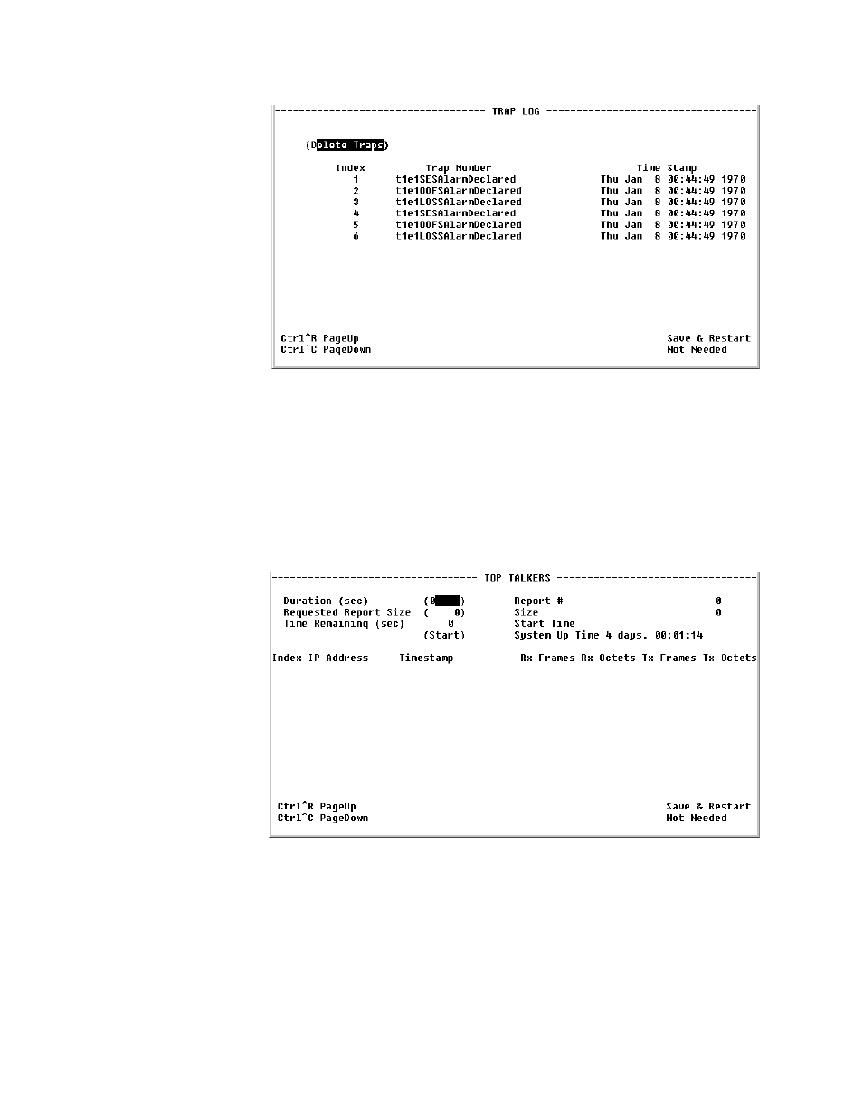 Top talkers screen, Top talkers screen -48 | Verilink WANsuite 5370 (34-00310.D) Product Manual User Manual | Page 164 / 235