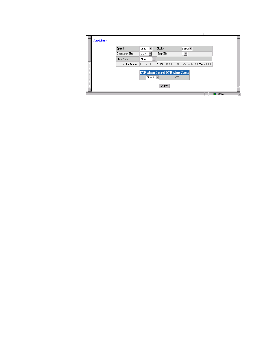 Current pin status, Dtr alarm control and status table | Verilink WANsuite 5370 (34-00310.D) Product Manual User Manual | Page 40 / 235