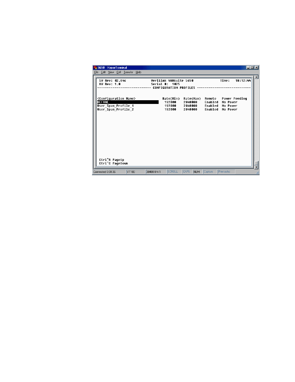 Configuration profiles screen, Configuration details screen, Configuration profiles screen -10 | Configuration details screen -10 | Verilink WANsuite 5650 (34-00314.E) Product Manual User Manual | Page 32 / 68