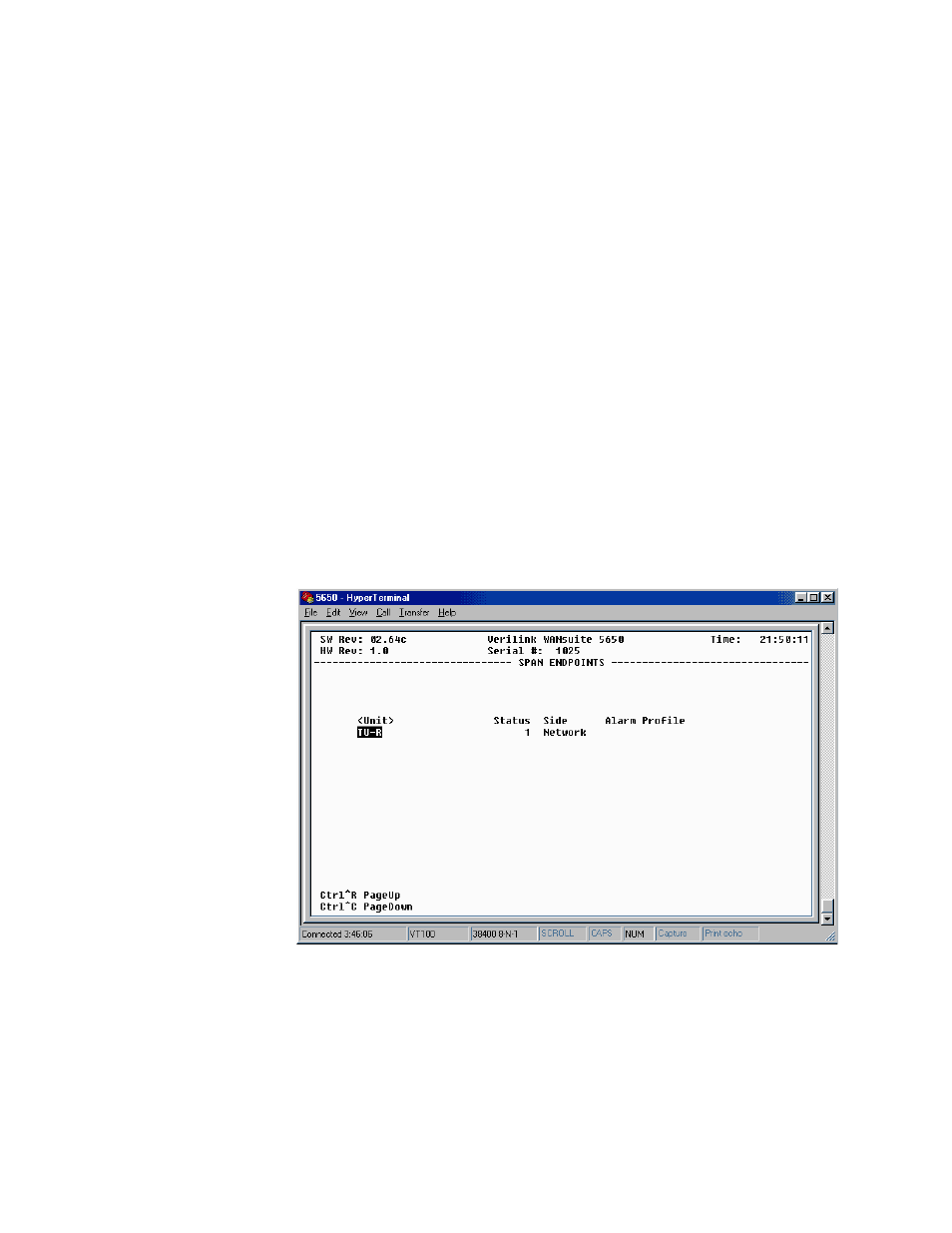 Span endpoints screen, Span endpoint details screen, Span endpoints screen -14 | Span endpoint details screen -14 | Verilink WANsuite 5650 (34-00314.E) Product Manual User Manual | Page 36 / 68