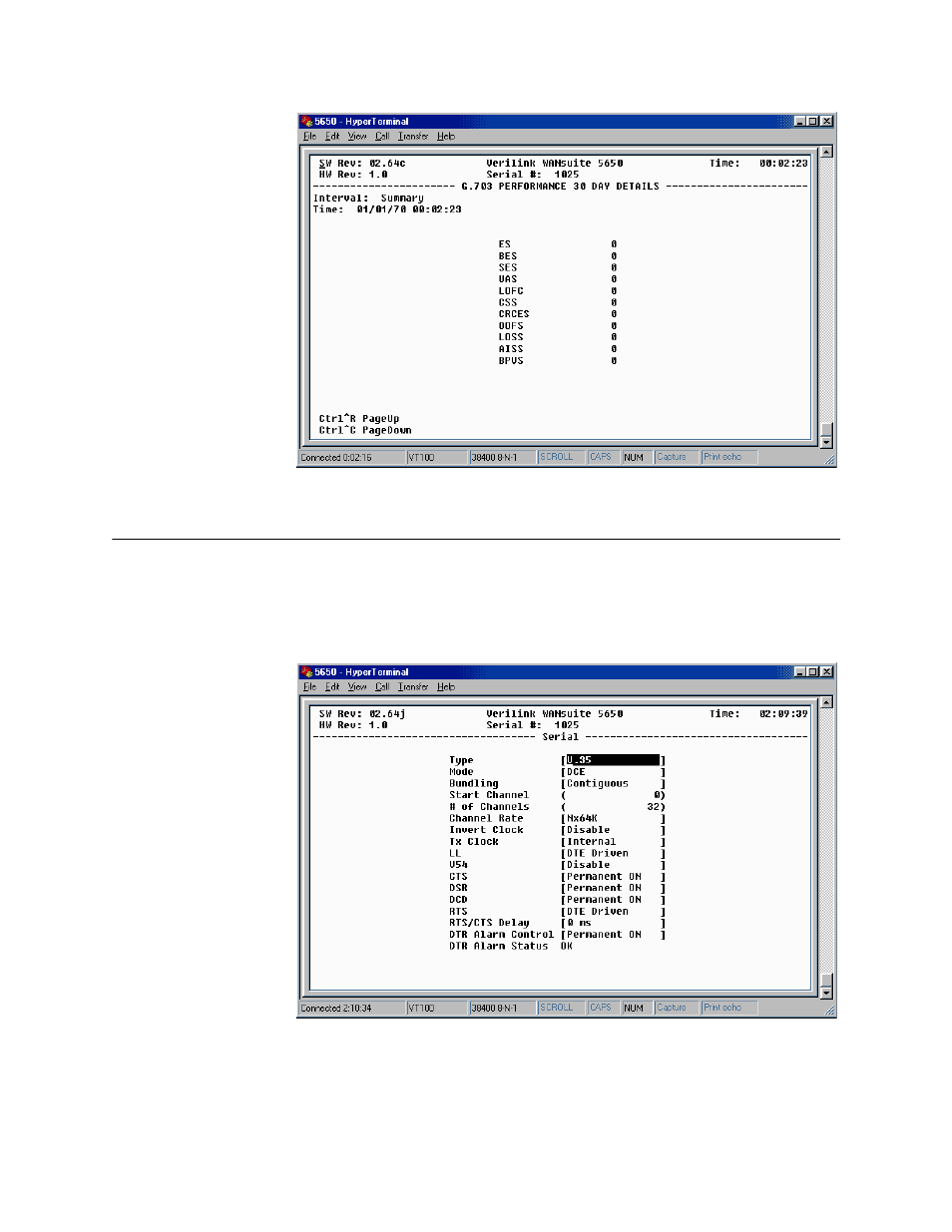 Serial screen, Serial screen -23 | Verilink WANsuite 5650 (34-00314.E) Product Manual User Manual | Page 45 / 68