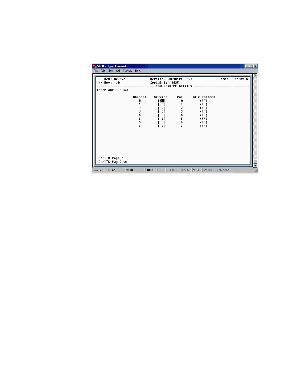 Tdm service details screen, Tdm service details screen -30, Figure 3.24) | Verilink WANsuite 5650 (34-00314.E) Product Manual User Manual | Page 52 / 68