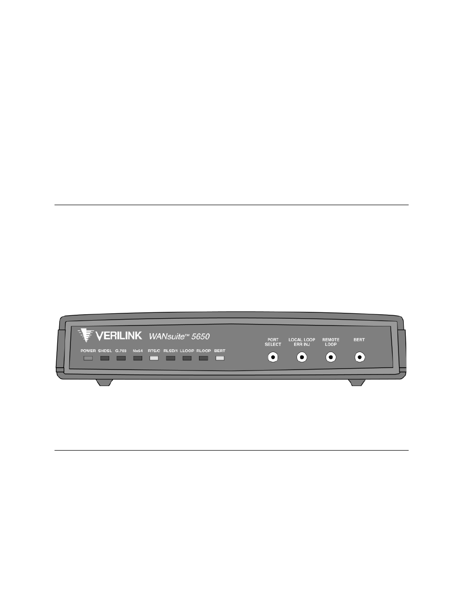 Chapter 4 front panel interface, Introduction, Description of front panel | Front panel buttons, Port select button, Introduction -1, Description of front panel -1, Front panel buttons -1, Port select button -1, Chapter 4, front panel interface | Verilink WANsuite 5650 (34-00314.E) Product Manual User Manual | Page 57 / 68