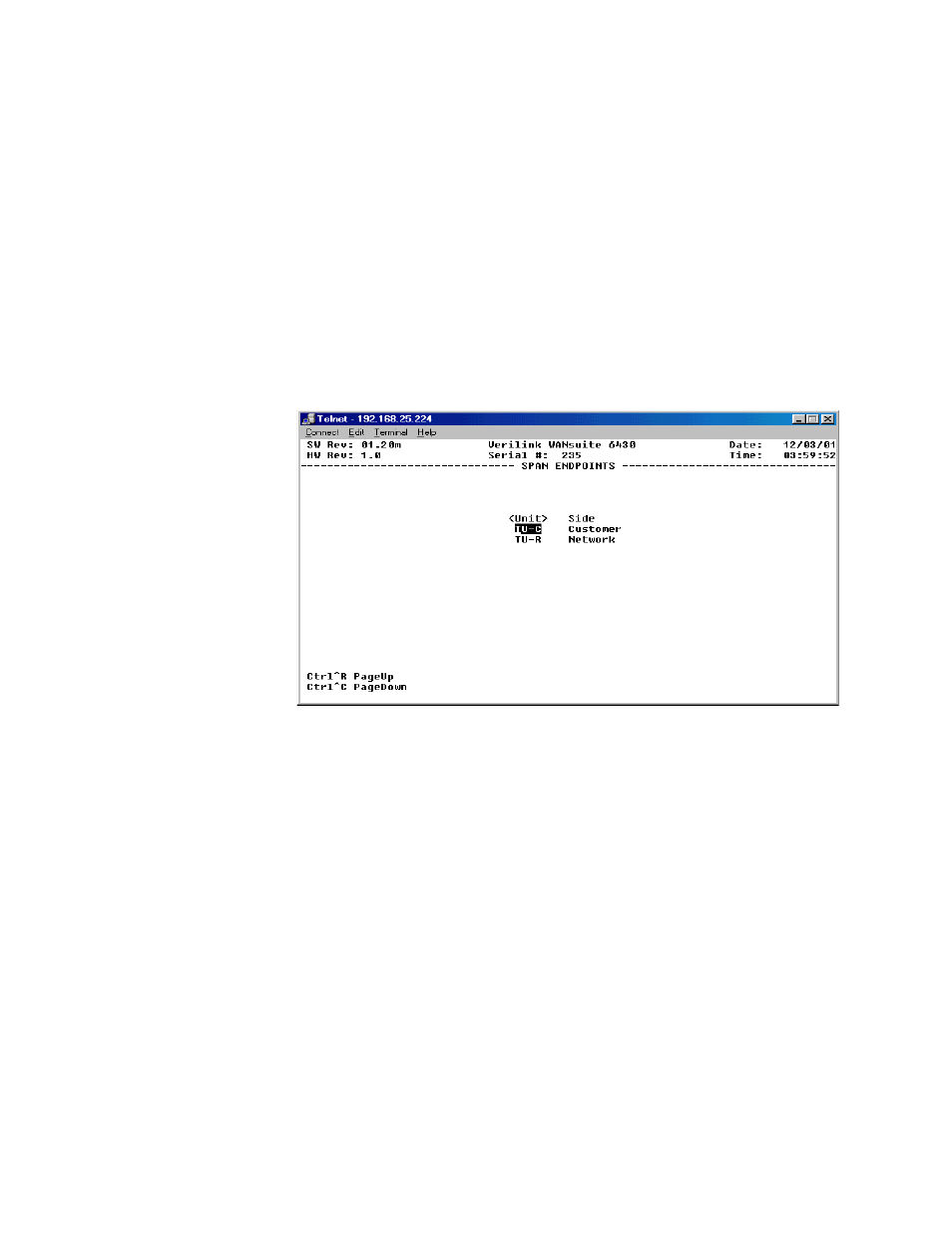 Span endpoints screen, Span endpoints screen -17 | Verilink WANsuite 6x30 (34-00315.B) Product Manual User Manual | Page 115 / 181