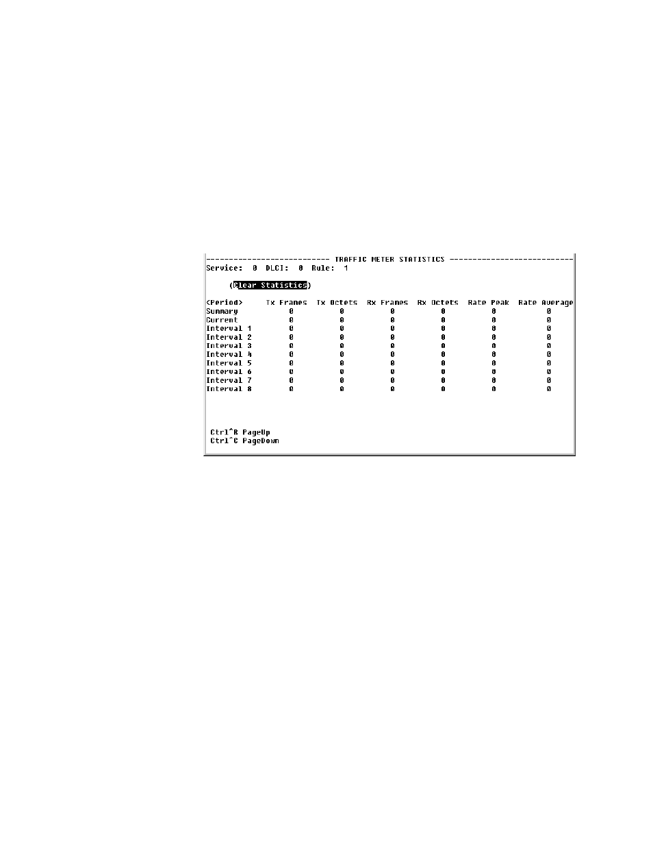 Traffic meter statistics screen, Traffic meter statistics screen -35 | Verilink WANsuite 6x30 (34-00315.B) Product Manual User Manual | Page 133 / 181