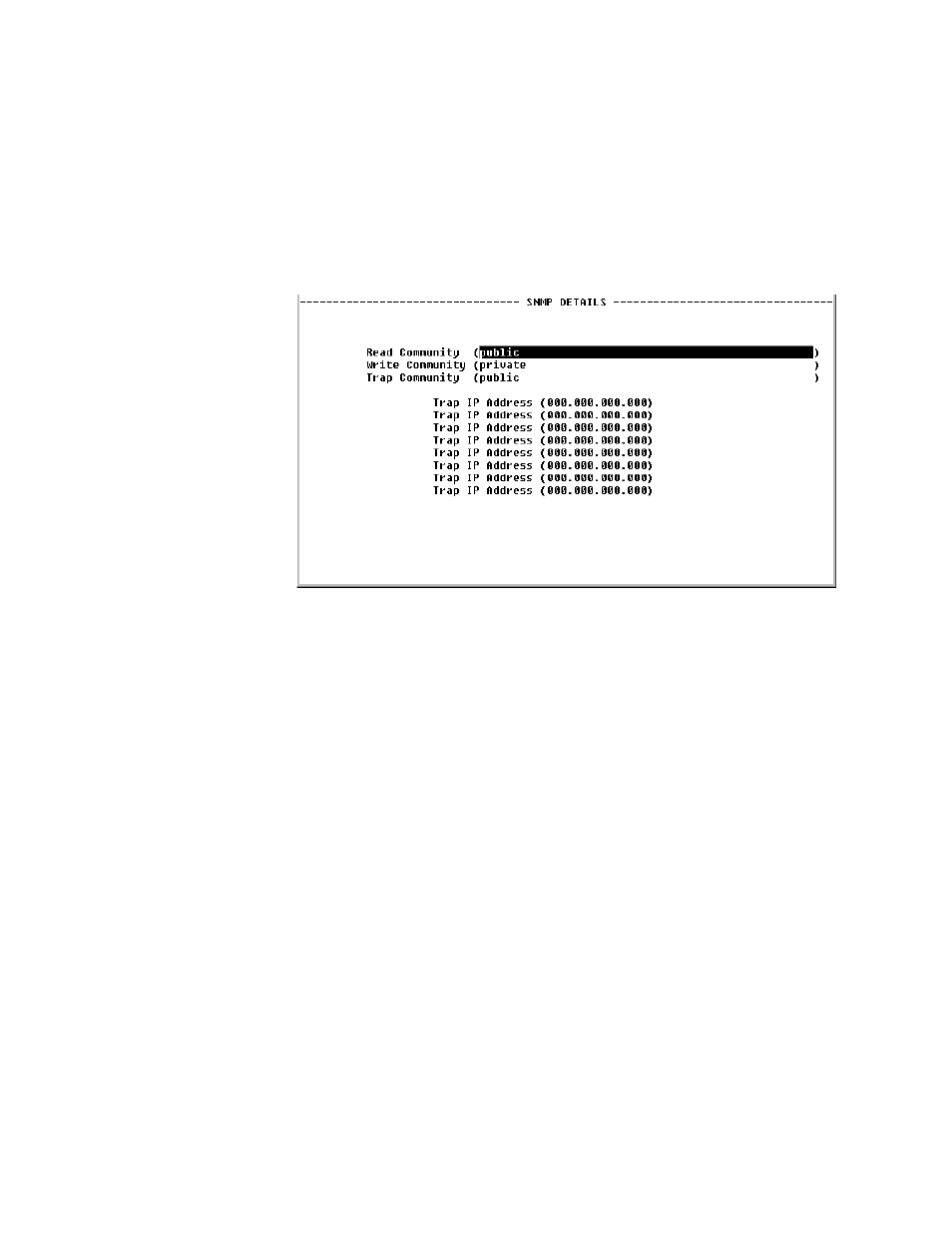 Snmp details screen, Diagnostics screen, Snmp details screen -36 | Diagnostics screen -36 | Verilink WANsuite 6x30 (34-00315.B) Product Manual User Manual | Page 134 / 181