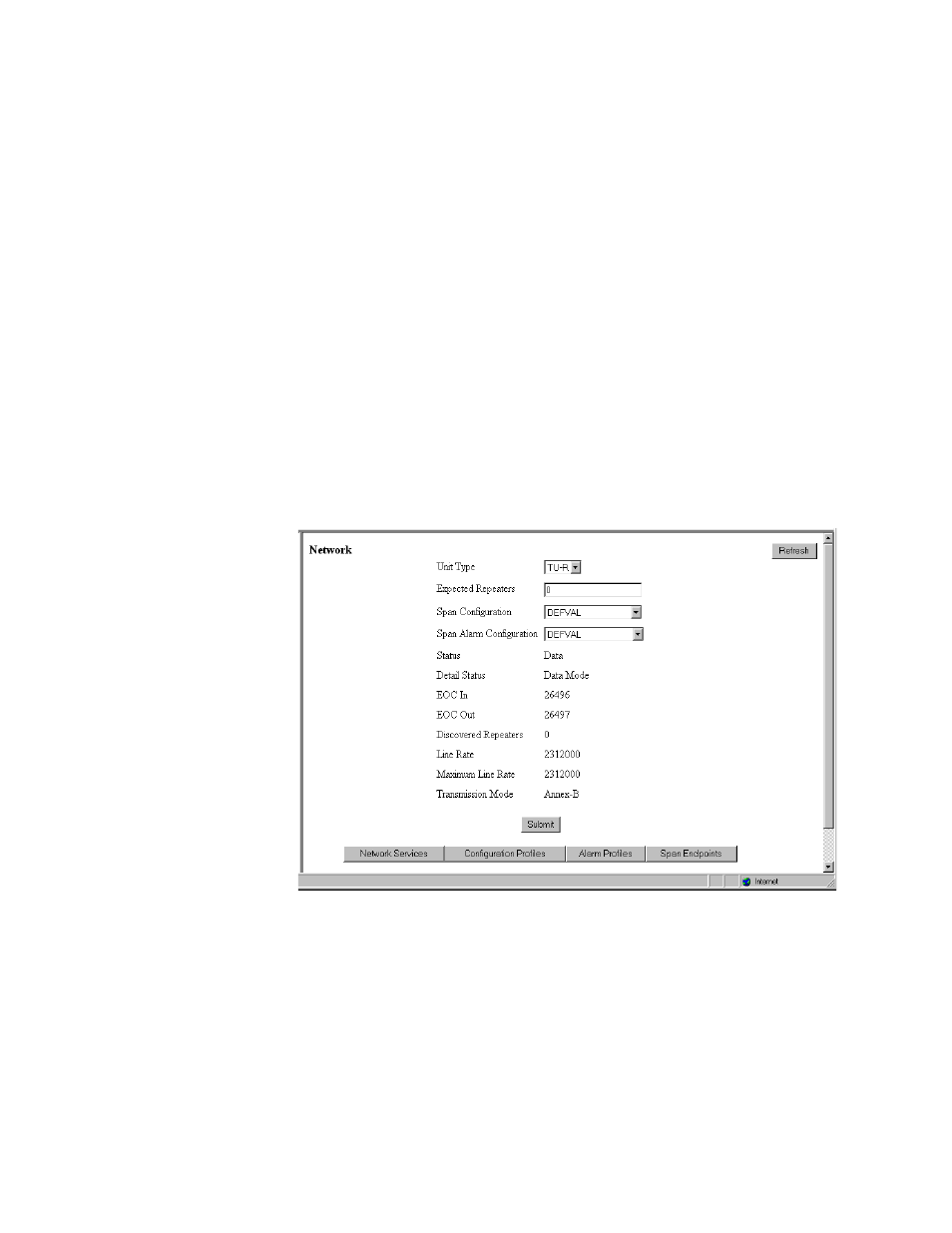 Wansuite 6430 (g.shdsl) network screen, Wansuite 6430 (g.shdsl) network screen -11 | Verilink WANsuite 6x30 (34-00315.B) Product Manual User Manual | Page 39 / 181