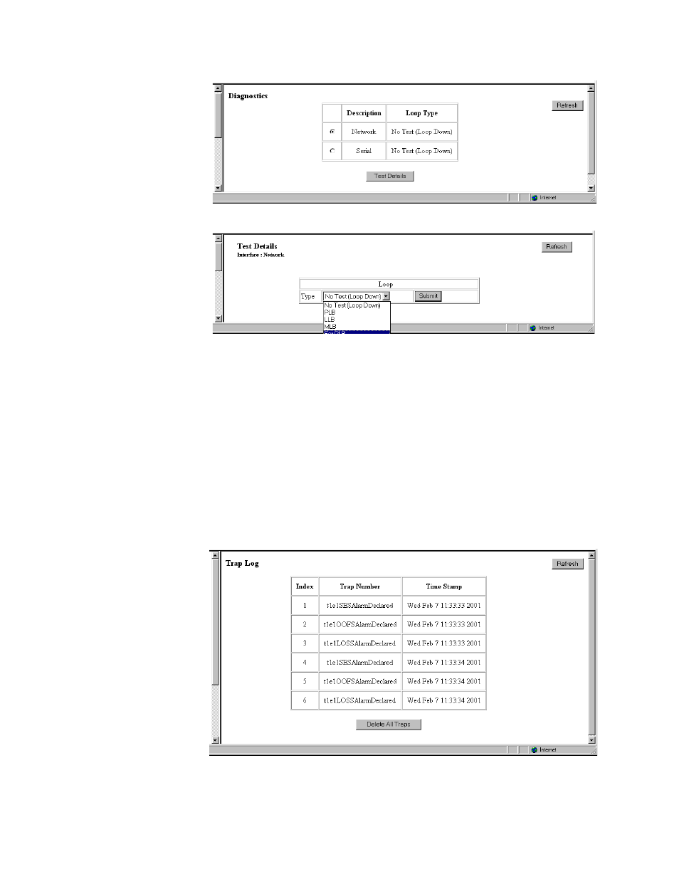 Trap log screen, Trap log screen -40 | Verilink WANsuite 6x30 (34-00315.B) Product Manual User Manual | Page 68 / 181