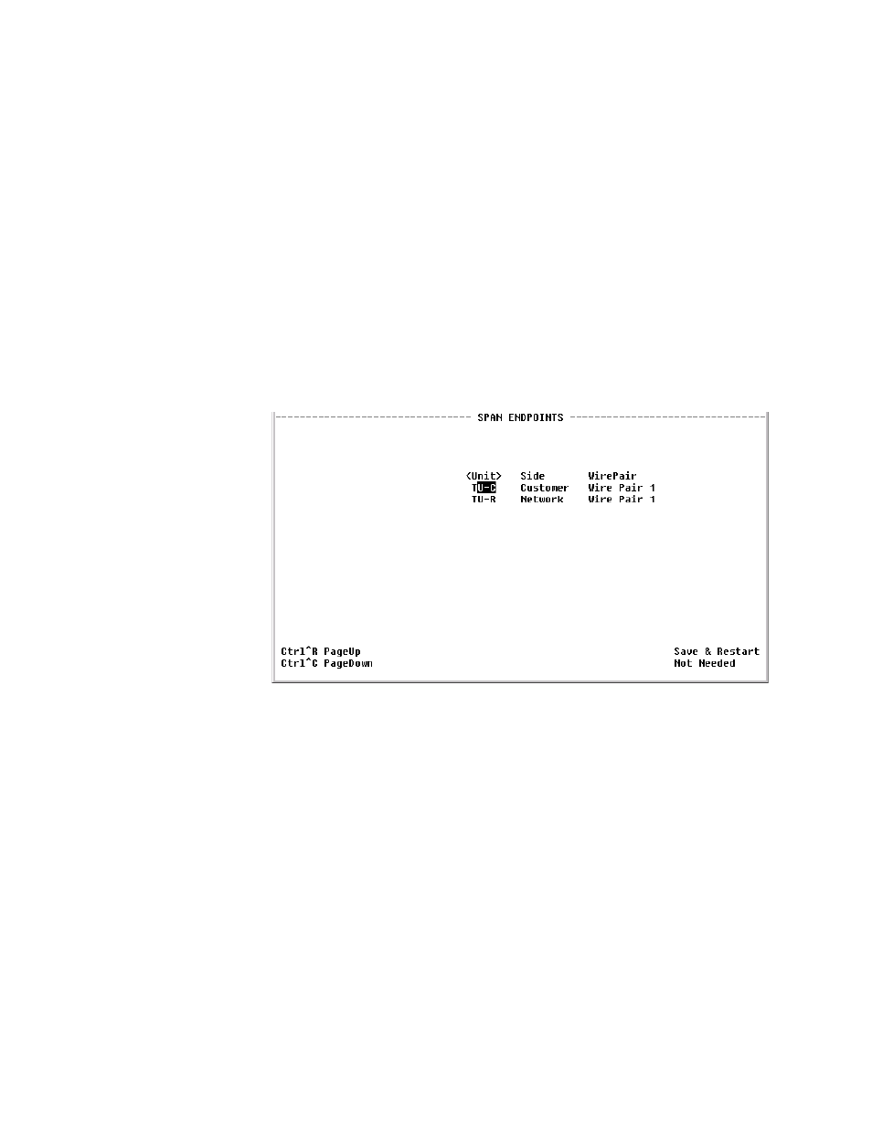 Span endpoints screen, Span endpoints screen -13 | Verilink WANsuite 6450 (34-00326) Product Manual User Manual | Page 121 / 205