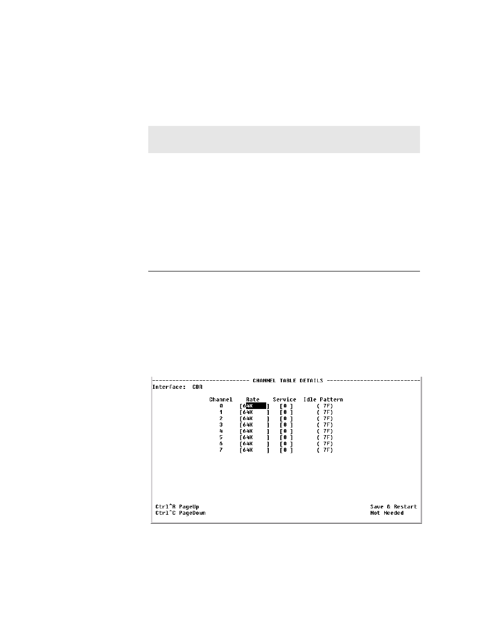 Channels table details screen, Channels table details screen -40 | Verilink WANsuite 6450 (34-00326) Product Manual User Manual | Page 148 / 205