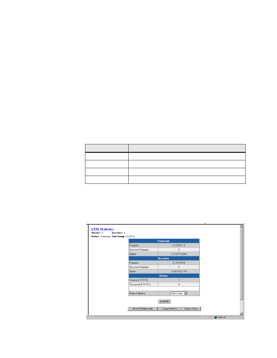 Atm statistics screen, Atm statistics screen -28 | Verilink WANsuite 6450 (34-00326) Product Manual User Manual | Page 56 / 205