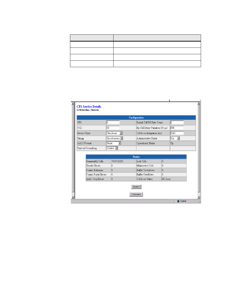 Ces service details screen, Ces service details screen -34 | Verilink WANsuite 6450 (34-00326) Product Manual User Manual | Page 62 / 205