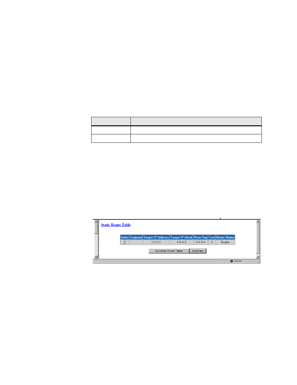 Static route table screen, Static route table screen -52 | Verilink WANsuite 6450 (34-00326) Product Manual User Manual | Page 80 / 205