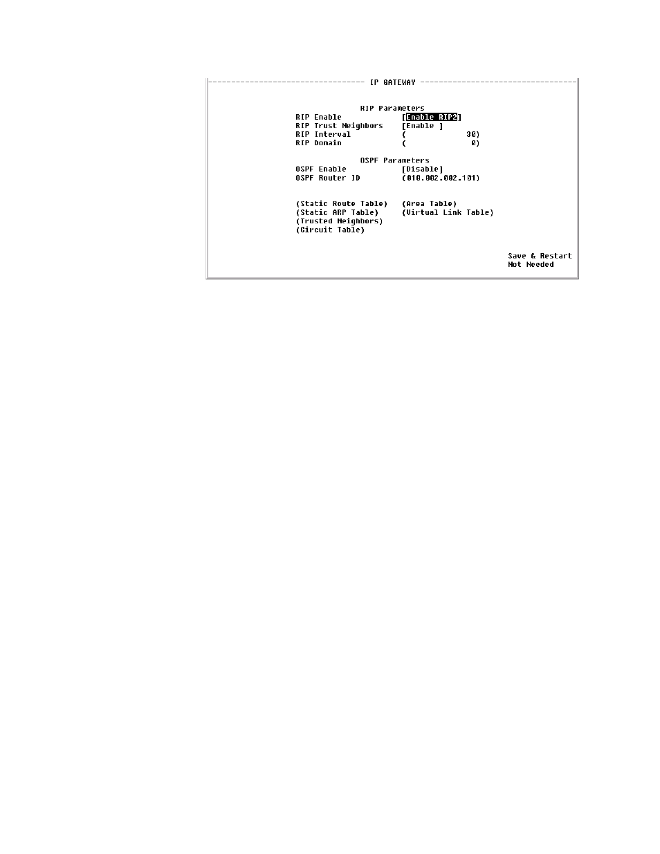 Rip parameters, Ospf parameters, Rip parameters -53 ospf parameters -53 | Verilink WANsuite 7105 (34-00316.C) Product Manual User Manual | Page 187 / 255