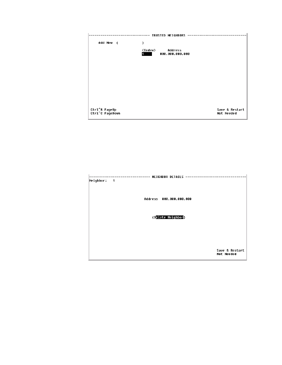 Area table screen, Area table screen -61 | Verilink WANsuite 7105 (34-00316.C) Product Manual User Manual | Page 195 / 255