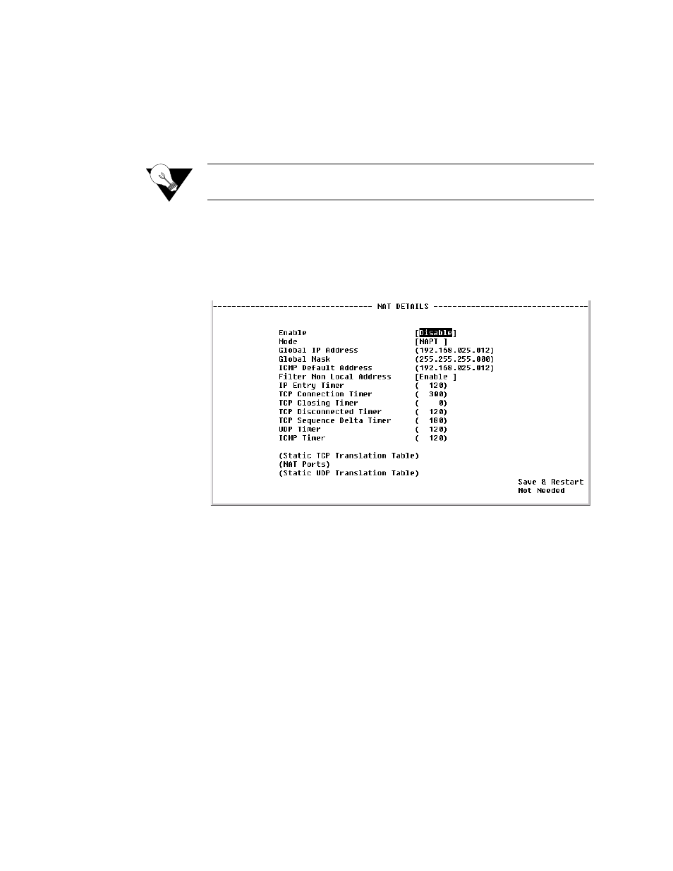 Nat details screen, Nat details screen -87 | Verilink WANsuite 7105 (34-00316.C) Product Manual User Manual | Page 221 / 255