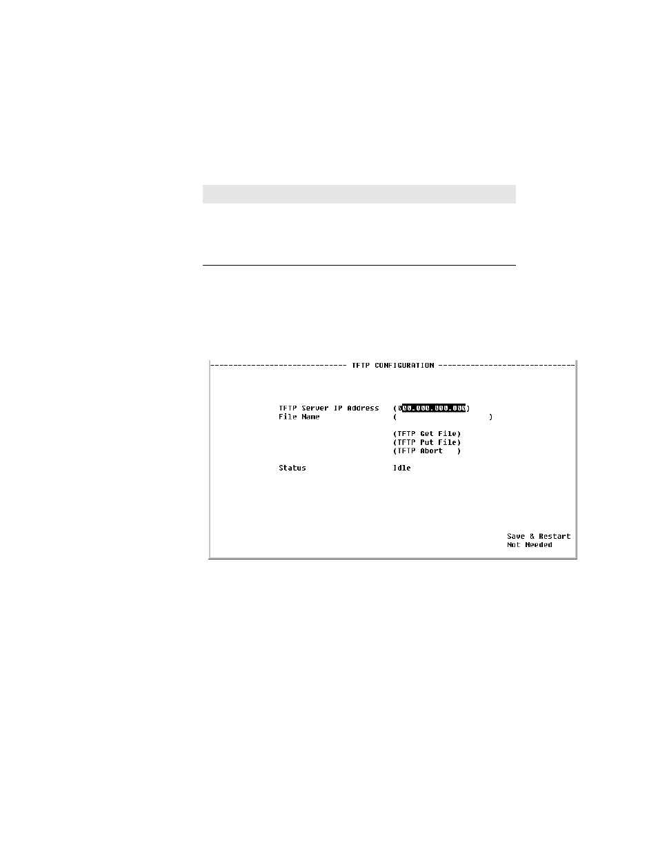 Tftp configuration screen, Tftp configuration screen -99 | Verilink WANsuite 7105 (34-00316.C) Product Manual User Manual | Page 233 / 255